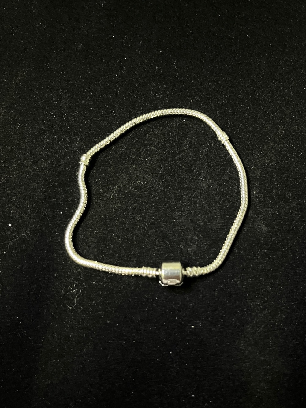 925 Sterling Silver Snake Chain Charm Bracelet - Pandora Compatible